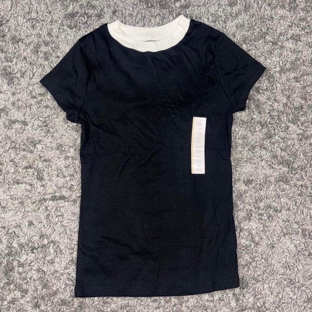 Ladies Small Ribbed Short Sleeves Top - A New Day Casual Summer Tshirt Fashion
